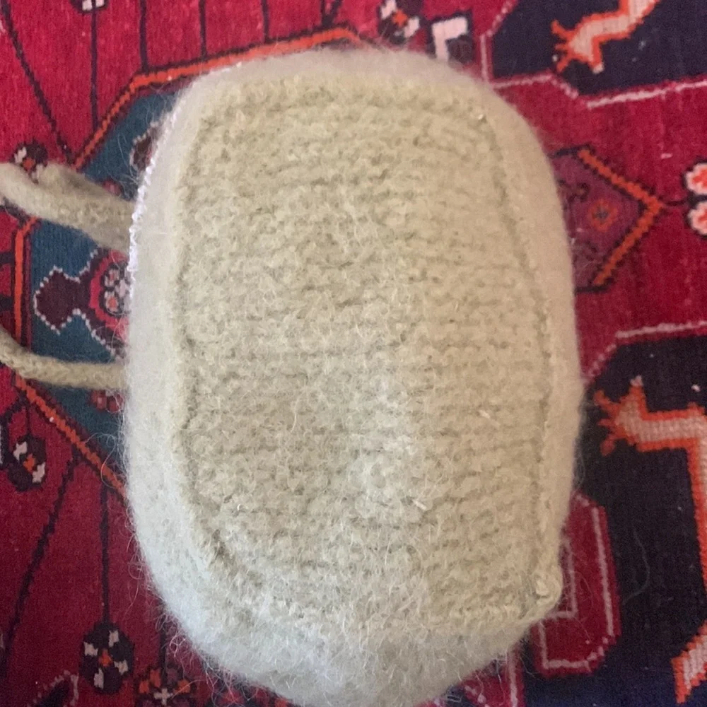 Handmade sage green wool shoulder bag. NWOT - Picture 6 of 7
